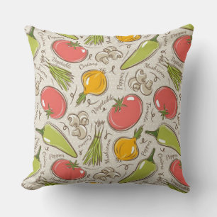 Vegetables Pattern Throw Pillow