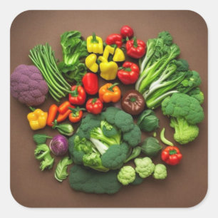 Vegetables Square Sticker