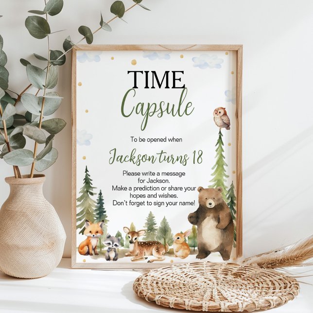 Végétal Bois Animaux Temps Capsule Poster (Créateur téléchargé)