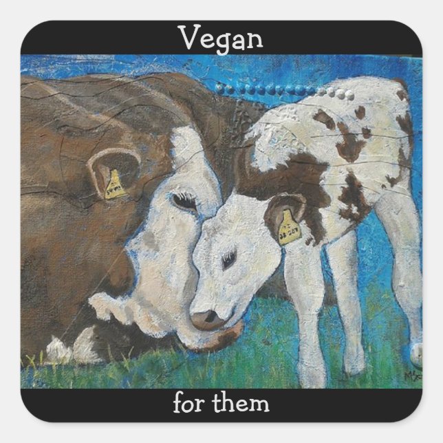 Végétan Pour Eux Sticker Vache (Devant)