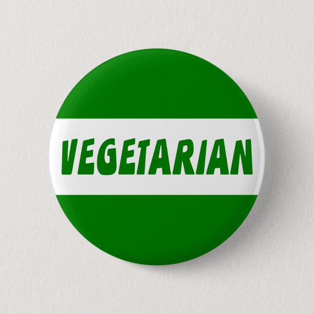 Vegetarian 2 Inch Round Button (Front)