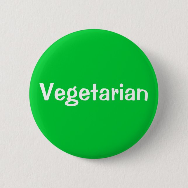 Vegetarian 2 Inch Round Button (Front)