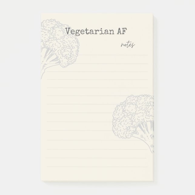 Vegetarian AF Notepad (Front)