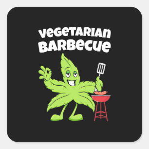 Vegetarian Barbecue Square Sticker
