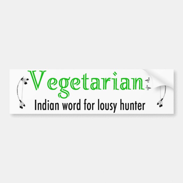 vegetarian bumper sticker (Front)