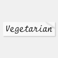 Vegetarian Bumper Sticker