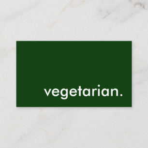 vegetarian. business card