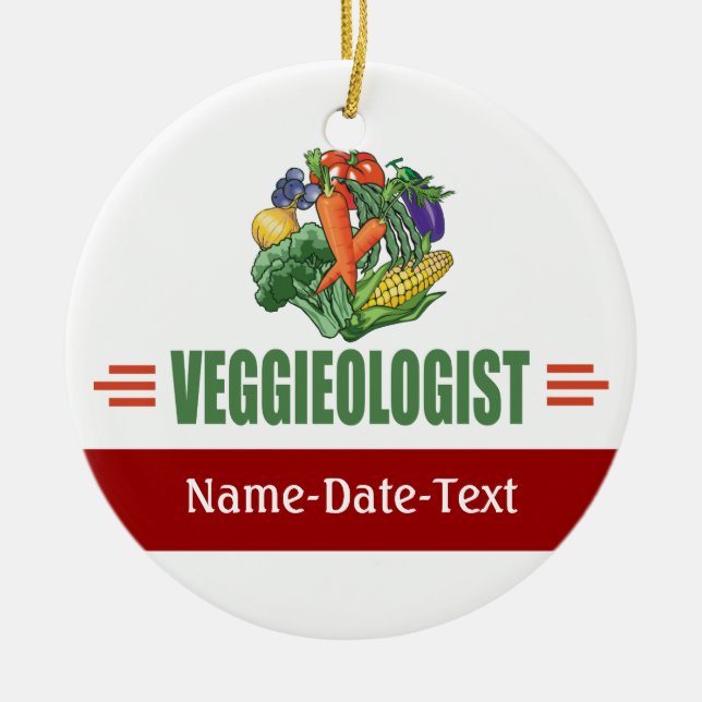 Vegetarian Ceramic Ornament (Front)