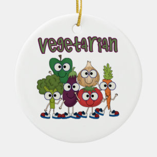 Vegetarian Ceramic Ornament
