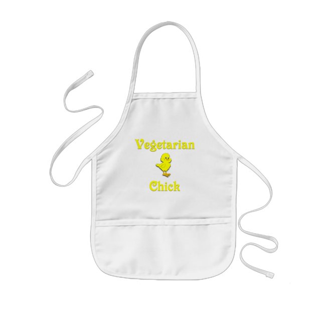 Vegetarian Chick Kids Apron (Front)