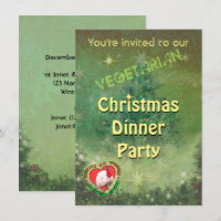 Vegetarian Christmas Dinner Invitation