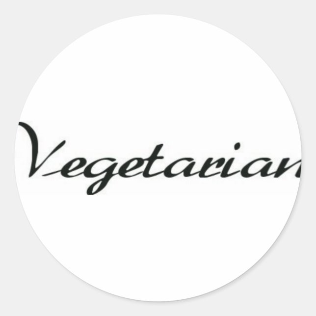 Vegetarian Classic Round Sticker (Front)