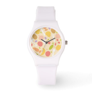 Vegetarian cooking pattern background watch