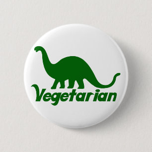 Vegetarian Dinosaur 2 Inch Round Button