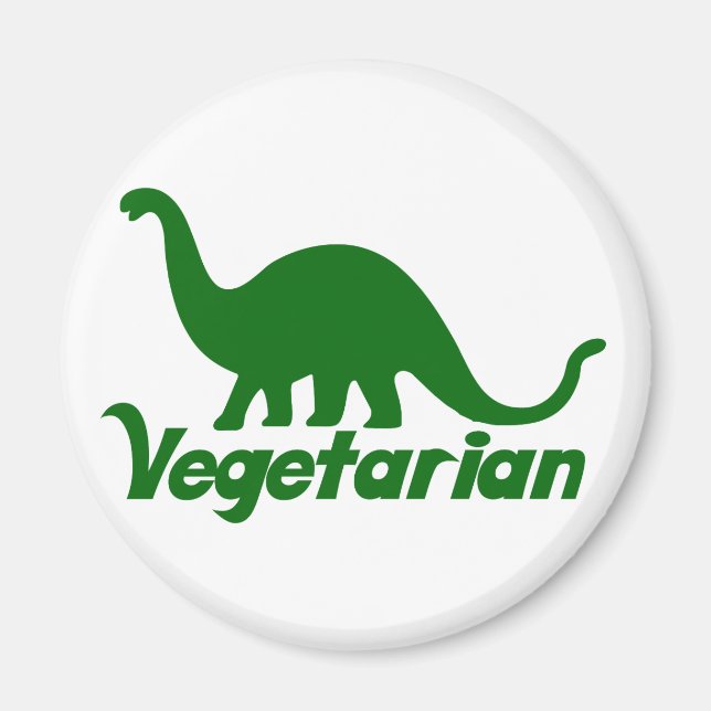 Vegetarian Dinosaur Magnet (Front)