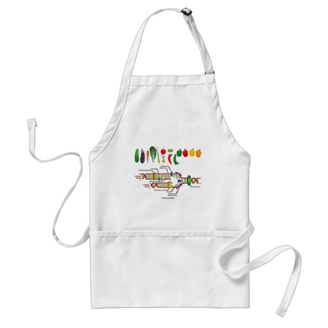 Vegetarian DNA (Vegetarian Attitude Humour) Standard Apron (Front)