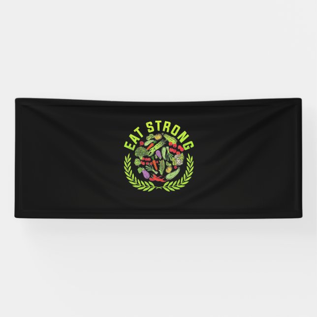 Vegetarian Eat Strong Banner (Horizontal)
