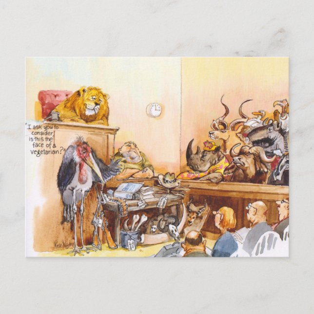 Vegetarian face postcard (Front)