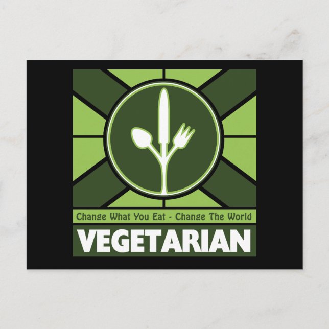 Vegetarian Flag Postcard (Front)