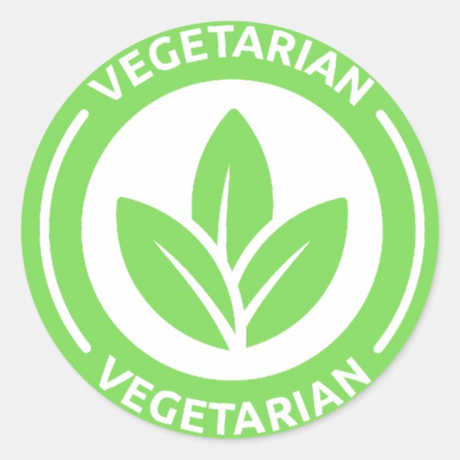 Vegetarian Food Allergy Diet  Classic Round Sticker (Front)