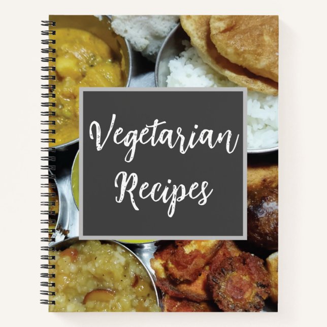 Vegetarian Food Recipe Notebook (Front)
