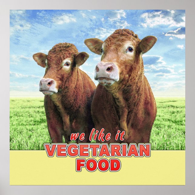 VEGETARIAN FOOD we like it Poster (Front)
