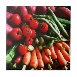 Vegetarian Garden Vegetables Picture Tile