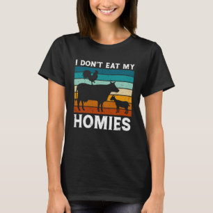 Vegetarian I Don t Eat My Homies Vegan Retro T-Shirt