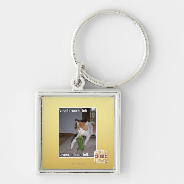 Vegetarian Kitteh Keychain (Front)