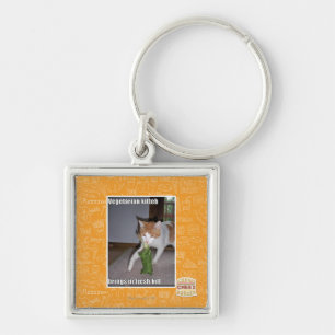 Vegetarian Kitteh Keychain