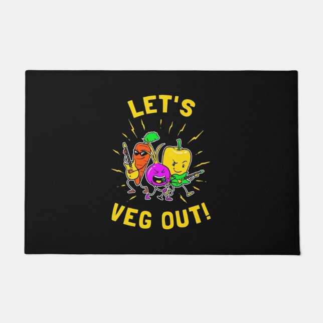 Vegetarian Let Vegan Out Doormat (Front)
