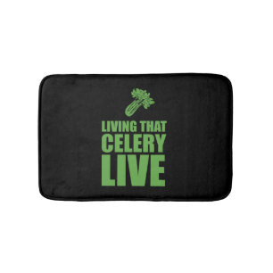 Vegetarian Living That Celery Live Bath Mat