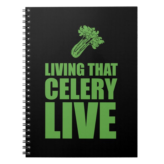 Vegetarian Living That Celery Live Notebook (Front)