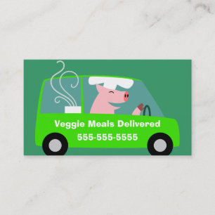 Vegetarian Meal Delivery Business Card