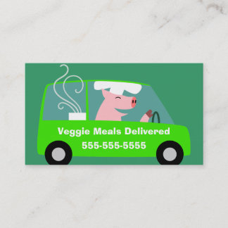 Vegetarian Meal Delivery Business Card