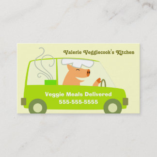Vegetarian Meal Delivery Business Card