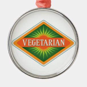 Vegetarian Metal Ornament