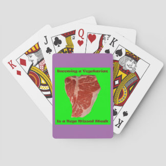 Vegetarian Missed Steak Playing Cards
