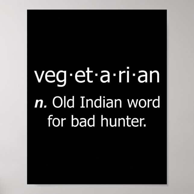 Vegetarian Old Word For Byd Hunter  Poster (Front)
