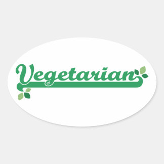 Vegetarian Oval Sticker
