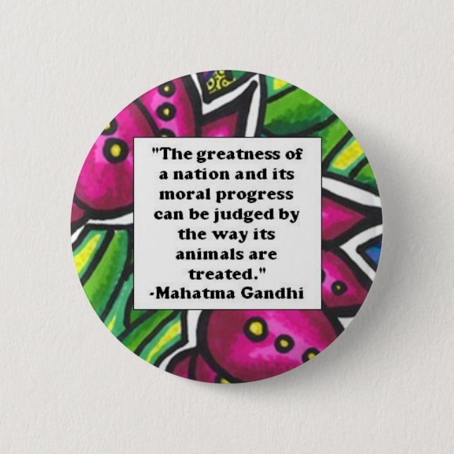 Vegetarian Quote 2 Inch Round Button (Front)