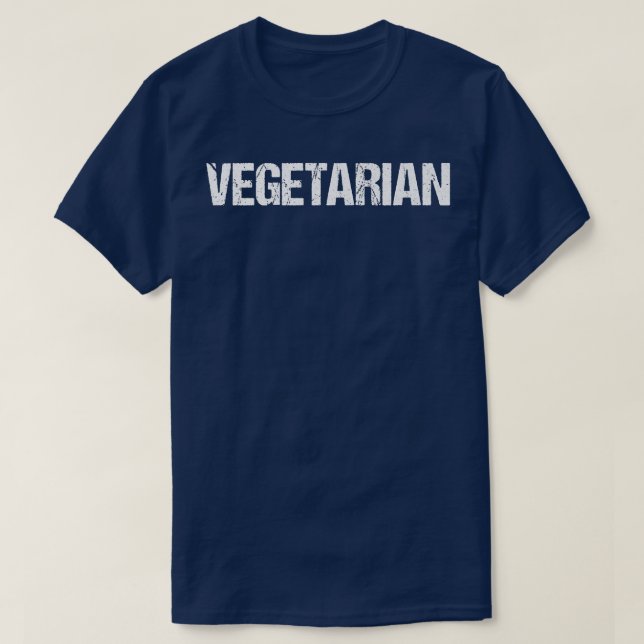 Vegetarian Simple Title  T-Shirt (Design Front)