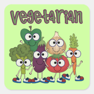 Vegetarian Square Sticker