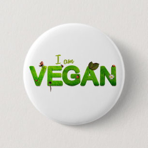 Vegetarian Vegan Love Save Animal Veg Eat Button