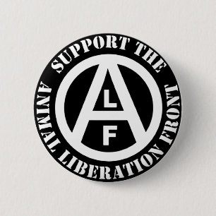 Vegetarian Vegan Support Animal Liberation Front 2 Inch Round Button