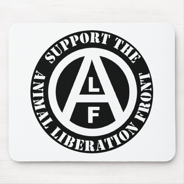 Vegetarian Vegan Support Animal Liberation Front Mouse Pad (Front)