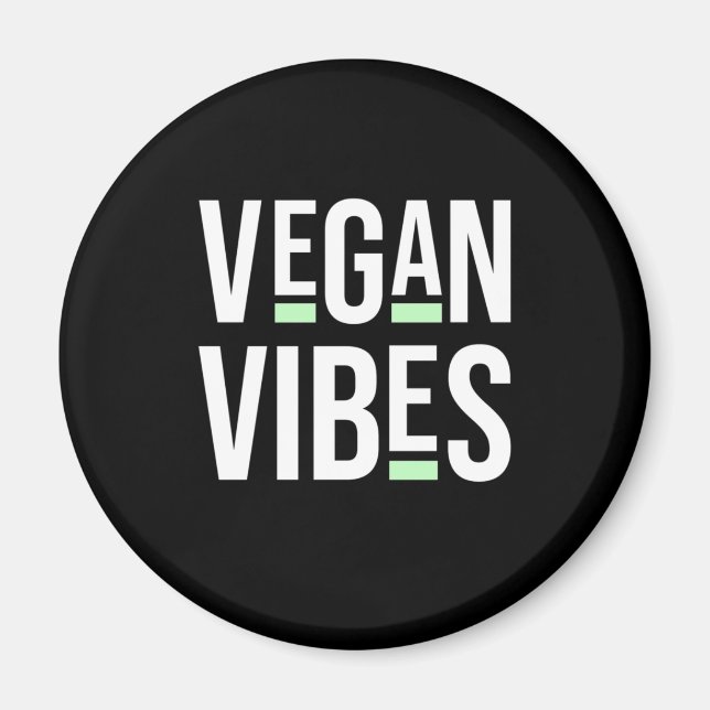 Vegetarian Vegan Vibes Magnet (Front)