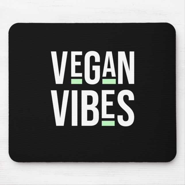 Vegetarian Vegan Vibes Mouse Pad (Front)