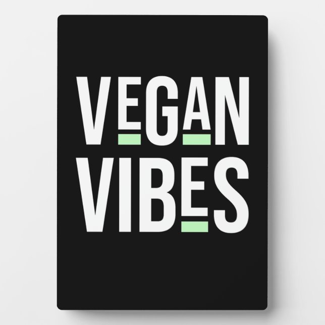 Vegetarian Vegan Vibes Plaque (Front)