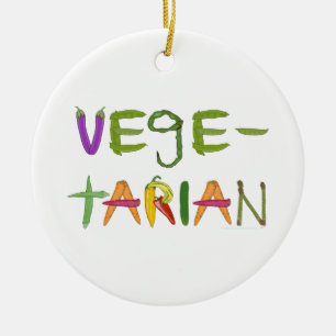 Vegetarian Vegetables Veggie Lovers Ceramic Ornament